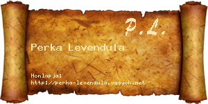 Perka Levendula névjegykártya